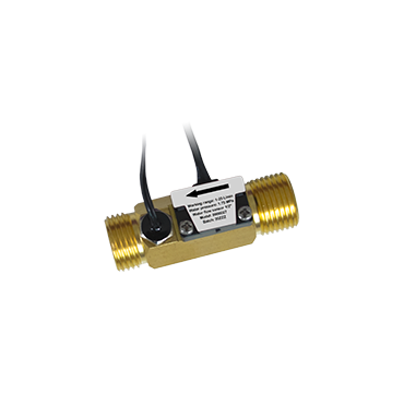 Sensor de flujo de agua con sonda de temperatura