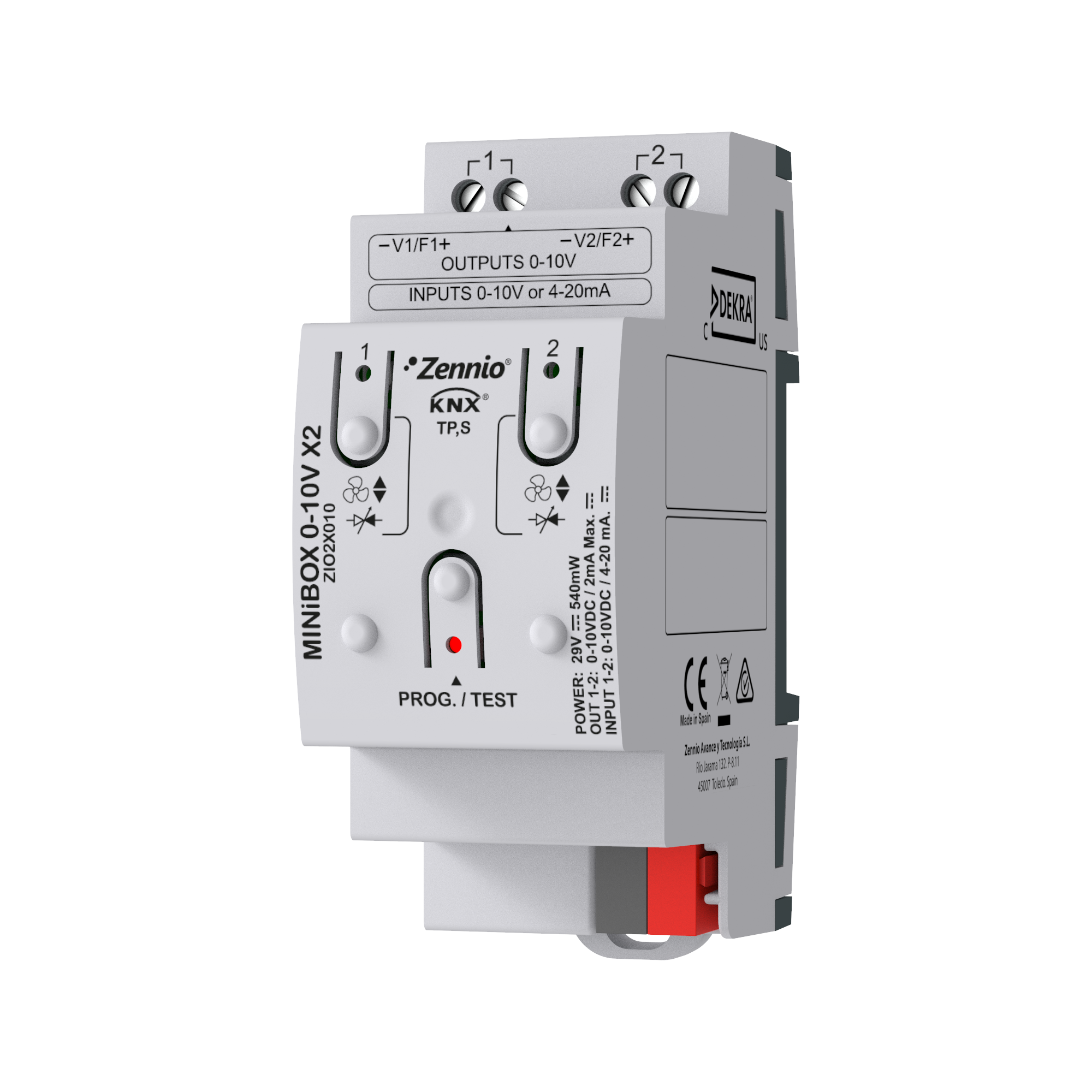 MINiBOX 0-10V X2 — Actionneurs 0-10V KNX de Zennio
