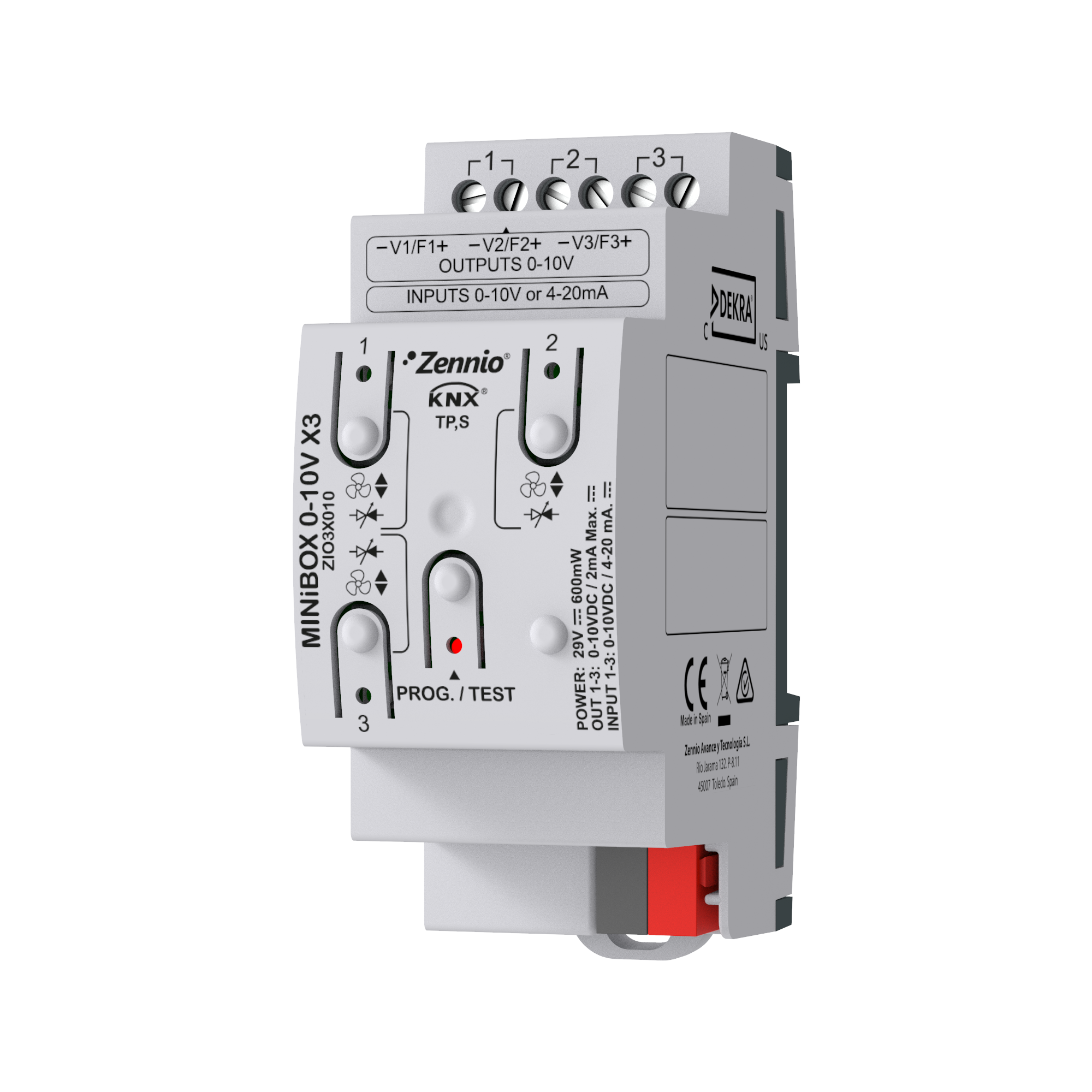MINiBOX 0-10V X3 — Actionneurs 0-10V KNX de Zennio