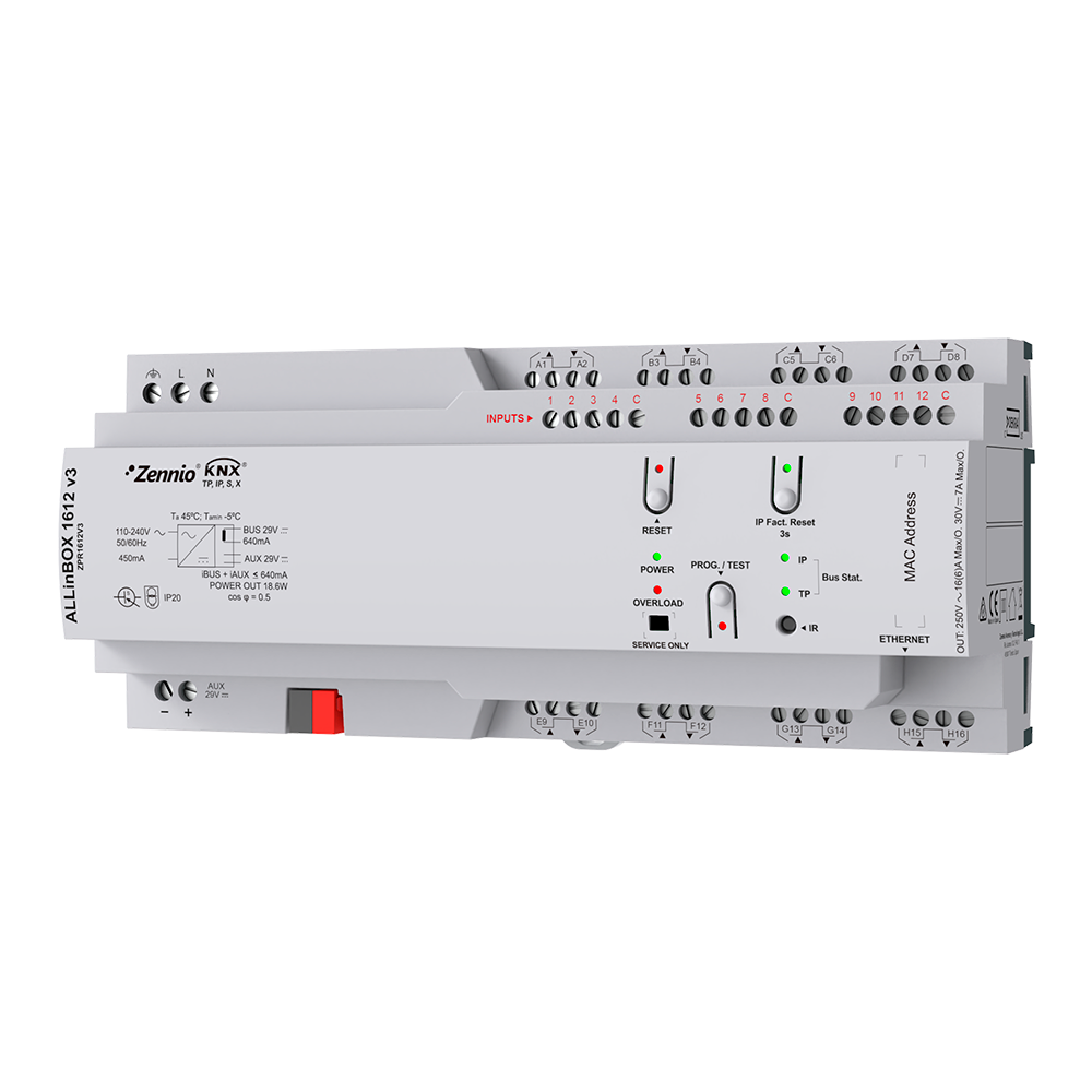 ALLinBOX 1612 v3 — AllinOne Aktoren KNX von Zennio