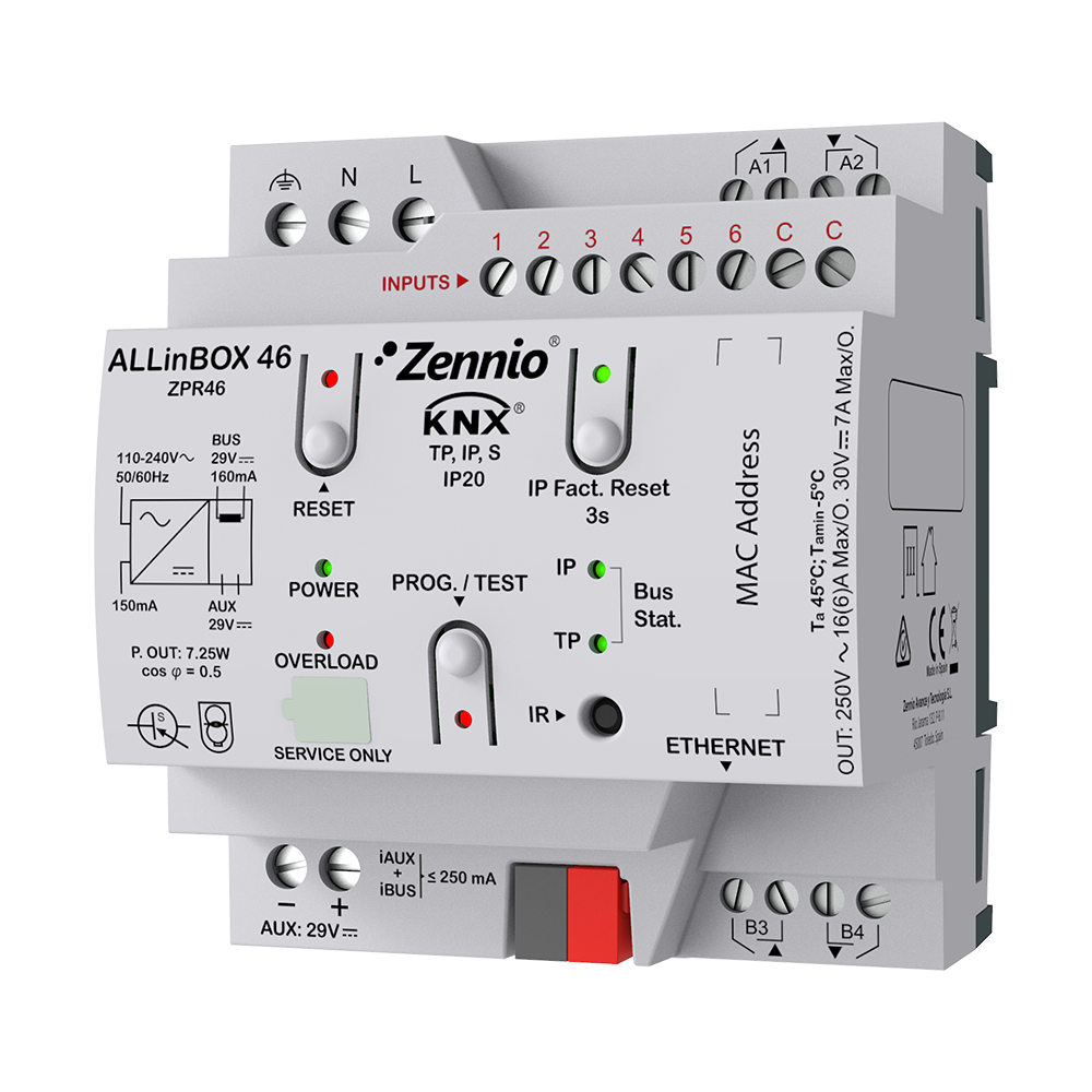ALLinBOX 46 — Actionneurs AllinOne KNX de Zennio