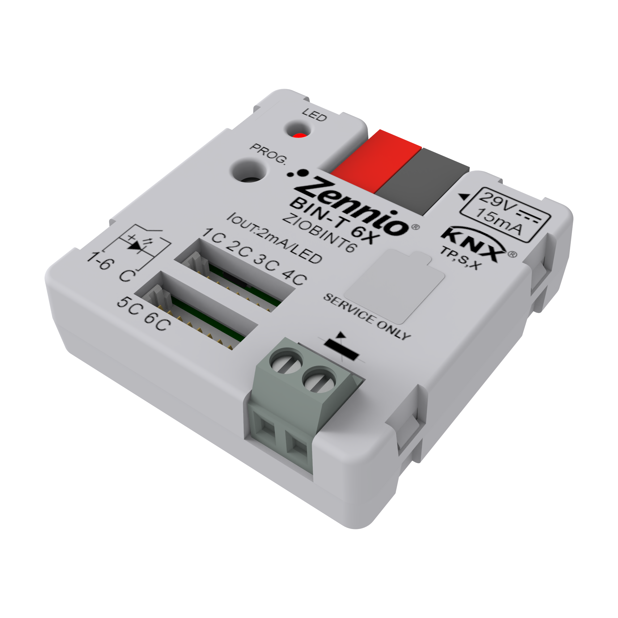 BIN-T 6X — Entrées KNX de Zennio