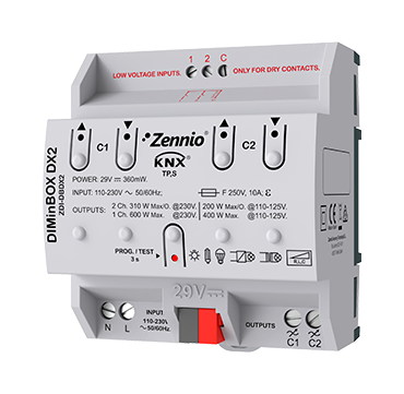 DIMinBOX DX2 — Éclairage en variation KNX de Zennio