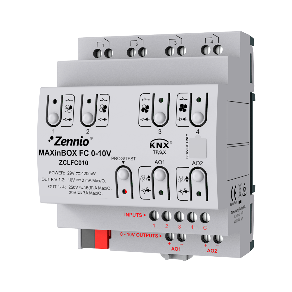 MAXinBOX FC 0-10V — Ventilo-convecteur KNX de Zennio