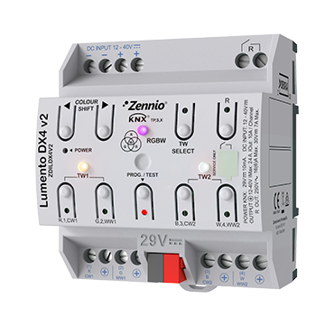 Lumento DX4 v2 — Éclairage LED / RGB KNX de Zennio