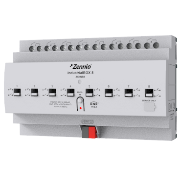 IndustrialBOX 8 — Actionneurs Binaires KNX de Zennio