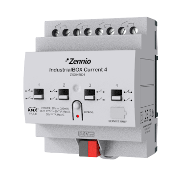 IndustrialBOX Current 4 — Actionneurs Binaires KNX de Zennio