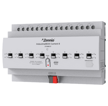 IndustrialBOX Current 8 — Actionneurs Binaires KNX de Zennio