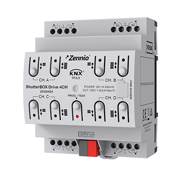 ShutterBOX Drive 4CH — Stores et volets KNX de Zennio